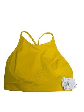 Lululemon Flow Y Wrap-Front High-Neck Bra Maze Yellow NWT Size 6